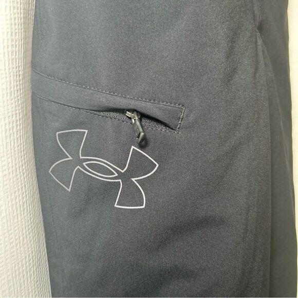 Under Armour Kids Size 4 Black Cold gear  Snow Bibs Zip Front Velcro Top - Picture 6 of 16